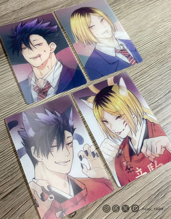 【場後到店】小黑豹『 黑研3D變化卡4入 』HQ排球少年